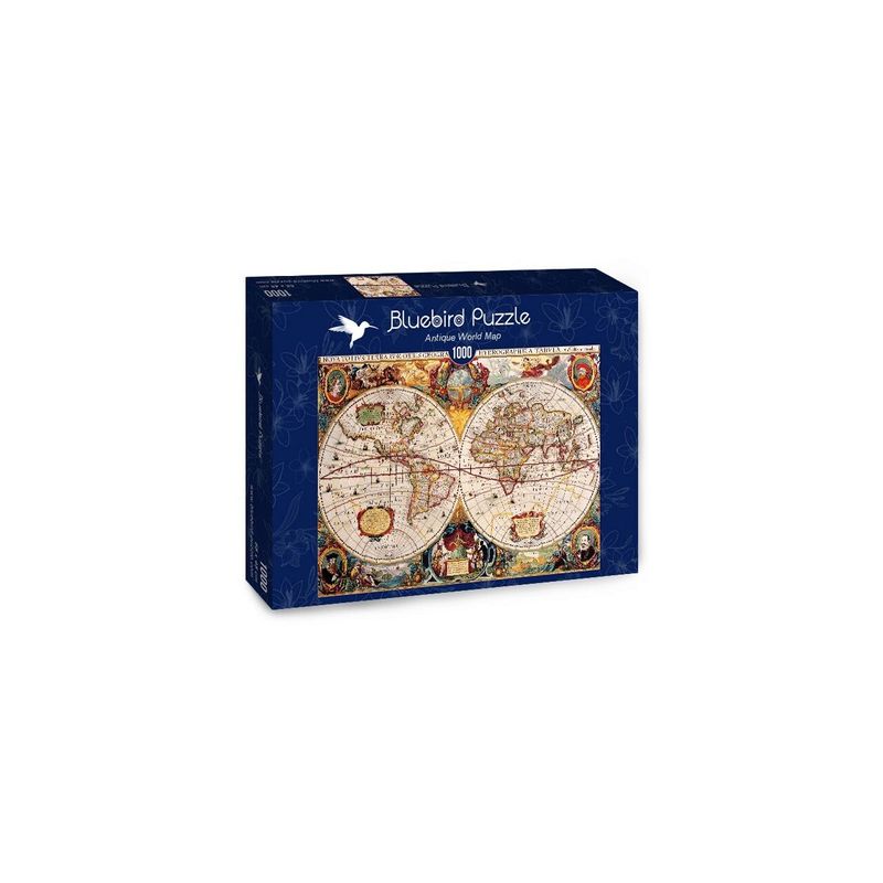 Jucarii, Copii si Bebe - Jucarii si jocuri - Jocuri si puzzle - Puzzle - Puzzle Bluebird - Antique World Map, 1000 piese - Infinity.ro