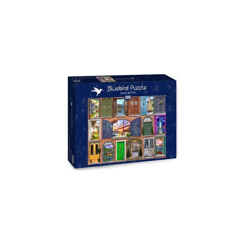 Jucarii, Copii si Bebe - Jucarii si jocuri - Jocuri si puzzle - Puzzle - Puzzle Bluebird - Dominic Davison: Doors Of USA, 2000 piese - Infinity.ro