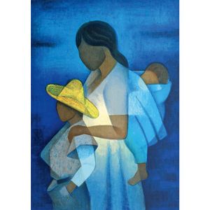 Puzzle 1000 piese - Toffoli Louis: La Mere et les Enfants, 1973