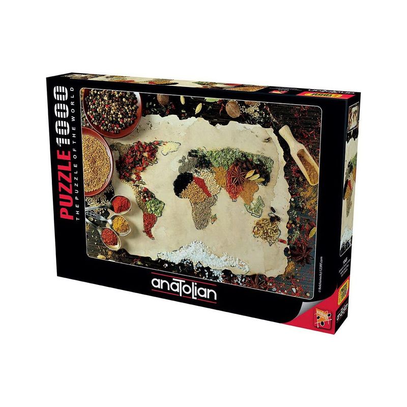 Jucarii, Copii si Bebe - Jucarii si jocuri - Jocuri si puzzle - Puzzle - Puzzle Anatolian - Herbal World Map, 1000 piese - Infinity.ro