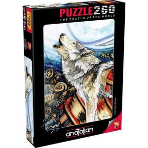 Puzzle Anatolian - Lynn Bean: Howling Wolf, 260 piese