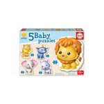 Jucarii, Copii si Bebe - Jucarii si jocuri - Jocuri si puzzle - Puzzle - Puzzle Educa - Wild Animals, 3/3/4/4/5 piese - Infinity.ro