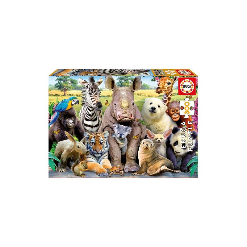 Jucarii, Copii si Bebe - Jucarii si jocuri - Jocuri si puzzle - Puzzle - Puzzle Educa - Animal Selfie, 300 piese - Infinity.ro