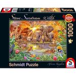 Jucarii, Copii si Bebe - Jucarii si jocuri - Jocuri si puzzle - Puzzle - Puzzle 1000 piese Schmidt - Steve Sundram: African Wildlife - Infinity.ro