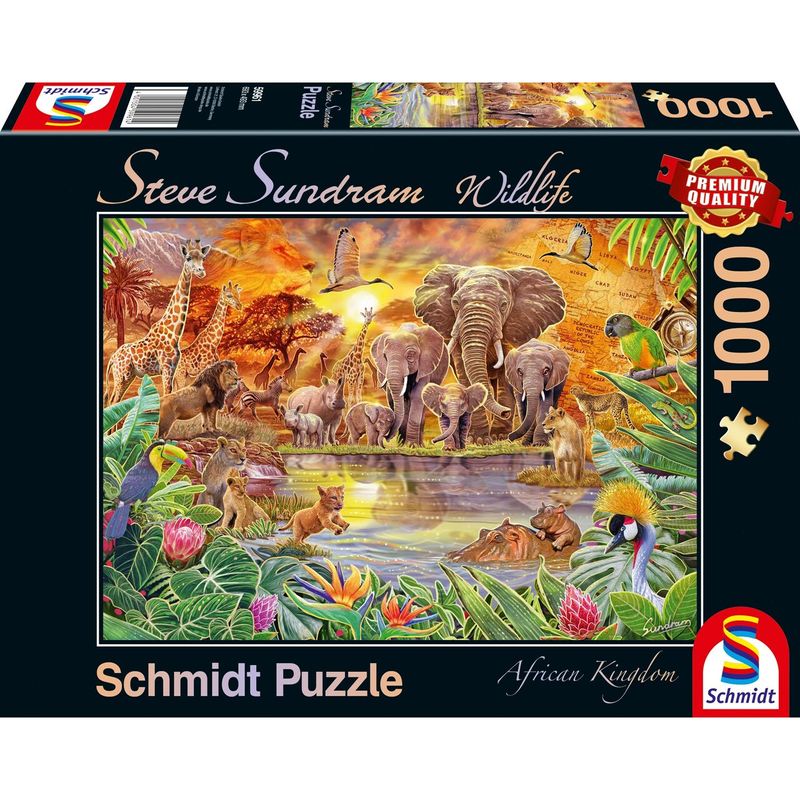Jucarii, Copii si Bebe - Jucarii si jocuri - Jocuri si puzzle - Puzzle - Puzzle 1000 piese Schmidt - Steve Sundram: African Wildlife - Infinity.ro