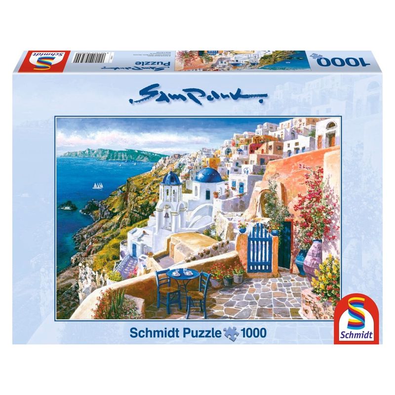 Jucarii, Copii si Bebe - Jucarii si jocuri - Jocuri si puzzle - Puzzle - Puzzle Schmidt - Sam Park: Vedere din Santorini, 1000 piese - Infinity.ro