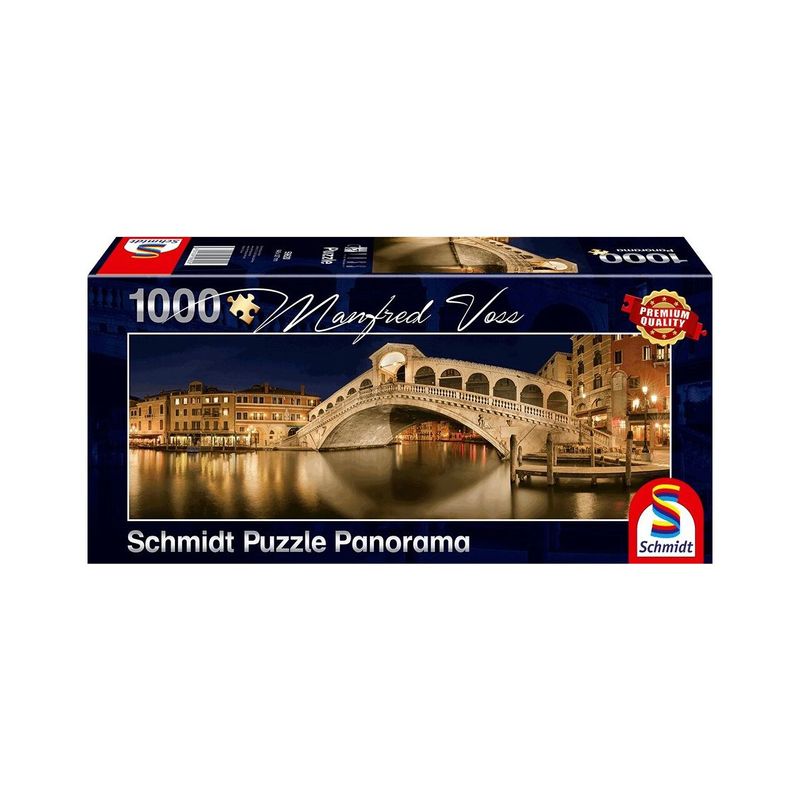 Jucarii, Copii si Bebe - Jucarii si jocuri - Jocuri si puzzle - Puzzle - Puzzle panoramic Schmidt - Manfred Voss: Rialto Bridge, 1000 piese - Infinity.ro