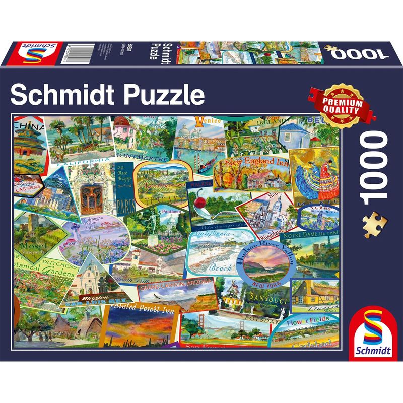 Jucarii, Copii si Bebe - Jucarii si jocuri - Jocuri si puzzle - Puzzle - Puzzle 1000 piese - Travel Stickers - Infinity.ro