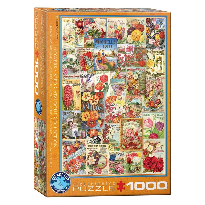 Jucarii, Copii si Bebe - Jucarii si jocuri - Jocuri si puzzle - Puzzle - Puzzle Eurographics - Flowers Seed Catalogue, 1000 piese - Infinity.ro