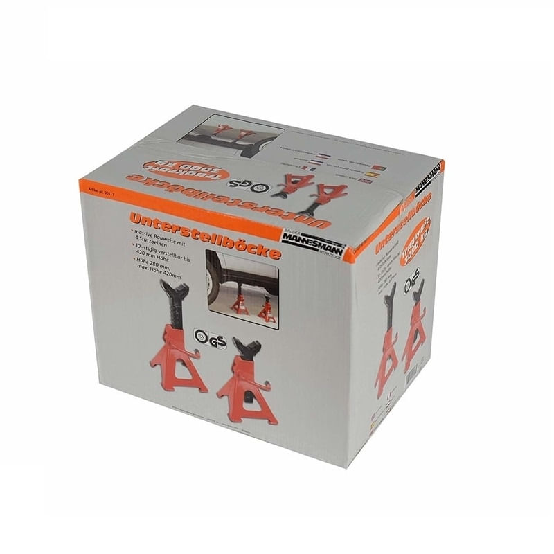 Auto si Moto - Reparatii si depanare - Scule auto - Echipamente de ridicare si sprijin - Suport tip capra auto Mannesmann 005-T, 3 tone, 2 bucati - Infinity.ro