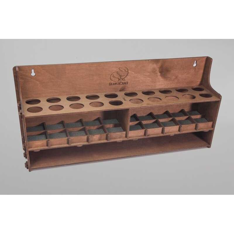 Casa si Gradina - Mobilier - Organizare si depozitare - Cutii depozitare - Suport pentru 20 cutite de cioplit in lemn BeaverCraft TH20 Dark - Infinity.ro