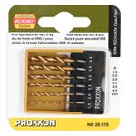 Casa si Gradina - Constructii - Scule electrice si accesorii - Seturi si accesorii pentru gaurit si insurubat - Set burghie HSS pentru lemn si plastic cu pin pentru centrare Proxxon 28876, Ø1.5-Ø4 mm, 6 piese - Infinity.ro