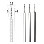Casa si Gradina - Constructii - Scule electrice si accesorii - Seturi si accesorii pentru gaurit si insurubat - Set burghie HSS pentru metal, plastic si lemn Proxxon 28852, Ø0.8 mm, 3 bucati - Infinity.ro