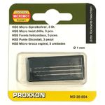 Casa si Gradina - Constructii - Scule electrice si accesorii - Seturi si accesorii pentru gaurit si insurubat - Set burghie HSS pentru metal, plastic si lemn Proxxon 28854, Ø1 mm, 3 bucati - Infinity.ro