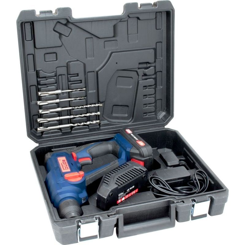 Casa si Gradina - Constructii - Scule de mana si unelte - Ciocane si dalti - Ciocan rotopercutor SDS Plus cu acumulator Li-Ion Guede 58508, 18 V, 2 Ah - Infinity.ro