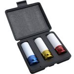 Casa si Gradina - Constructii - Scule de mana si unelte - Chei si truse chei - Set tubulare de impact pentru vulcanizare Guede 75131, 1/2", 17-21 mm, 3 piese - Infinity.ro