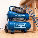 Casa si Gradina - Electrice - Echipamente electrice - Compresoare - Compresor fara ulei HC20Si-Twin Ultra Silent Scheppach 5906145901, 750 W, 10 bari - Infinity.ro