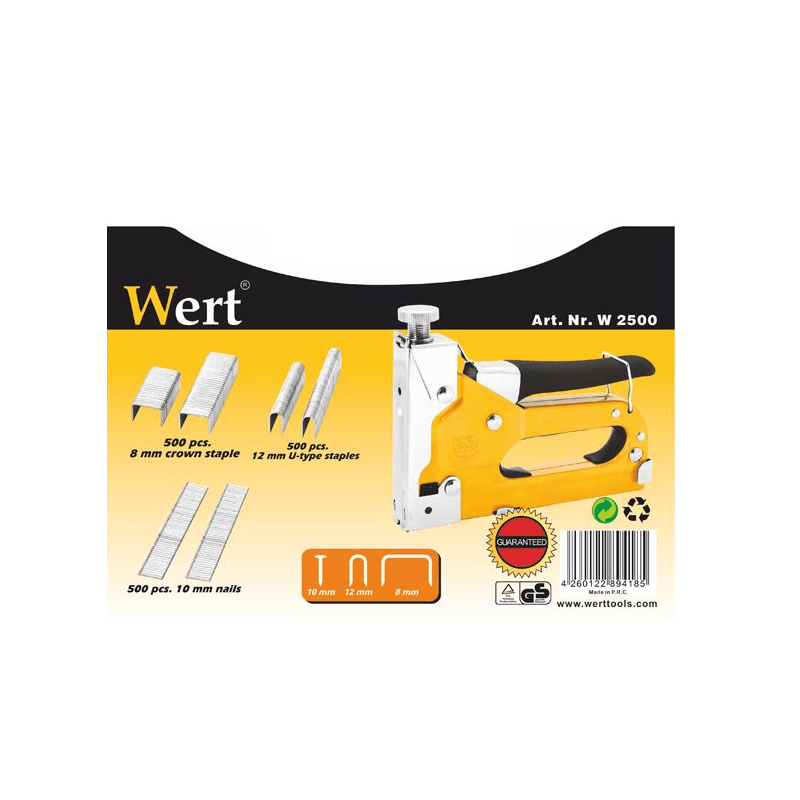 Sport si Outdoor - Camping - Cutite, bricege si accesorii - Unelte multifunctionale - Set capsator manual reglabil plus rezerve Wert 2500, 8-12 mm, 1500 piese - Infinity.ro