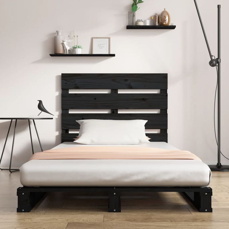 Casa si Gradina - Mobilier - Paturi si accesorii - Paturi - Cadru de pat, negru, 90x200 cm, lemn masiv de pin - Infinity.ro