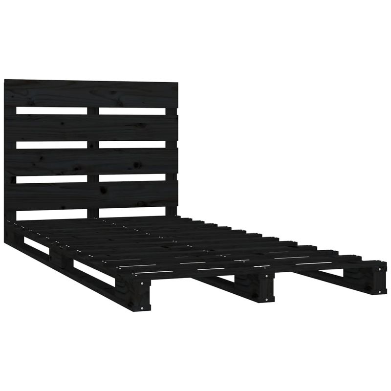 Casa si Gradina - Mobilier - Paturi si accesorii - Paturi - Cadru de pat, negru, 90x200 cm, lemn masiv de pin - Infinity.ro