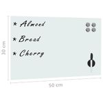 Carti si Birotica - Birotica - Accesorii de birou - Table si clipboard-uri - Tabla magnetica de perete, 50 x 30 cm, sticla - Infinity.ro