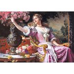 Jucarii, Copii si Bebe - Jucarii si jocuri - Jocuri si puzzle - Puzzle - Puzzle 3000 piese Castorland - Wladyslaw Czachorski: Lady in a Purple Dress with Flowers - Infinity.ro