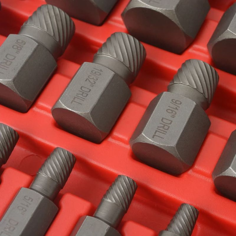 Auto si Moto - Reparatii si depanare - Scule auto - Scule si truse auto - Set extractor suruburi, caneluri multiple, 25 de piese, otel - Infinity.ro