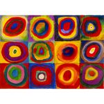 Jucarii, Copii si Bebe - Jucarii si jocuri - Jocuri si puzzle - Puzzle - Puzzle 1000 piese Enjoy - Vassily Kandinsky: Color Study - Squares with Concentric Circles, Wassily Kandinsky - Infinity.ro