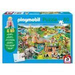 Jucarii, Copii si Bebe - Jucarii si jocuri - Jocuri si puzzle - Puzzle - Puzzle Schmidt - Gradina Zoologica, 60 piese, include figurina Playmobil - Infinity.ro