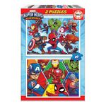 Jucarii, Copii si Bebe - Jucarii si jocuri - Jocuri si puzzle - Puzzle - Puzzle Educa - Marvel Super Heroe Adventures, 2x20 piese - Infinity.ro