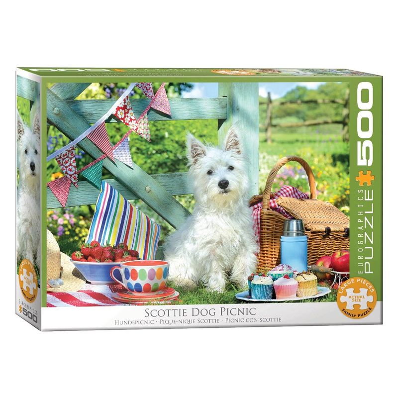 Jucarii, Copii si Bebe - Jucarii si jocuri - Jocuri si puzzle - Puzzle - Puzzle 500 piese XXL - Scottie Dog Picnic - Infinity.ro