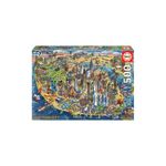 Jucarii, Copii si Bebe - Jucarii si jocuri - Jocuri si puzzle - Puzzle - Puzzle Educa - New York City Map, 500 piese, include lipici - Infinity.ro