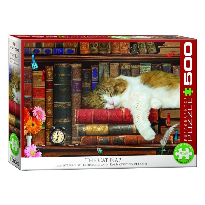 Jucarii, Copii si Bebe - Jucarii si jocuri - Jocuri si puzzle - Puzzle - Puzzle Eurographics - The Cat Nap, 500 piese XXL - Infinity.ro