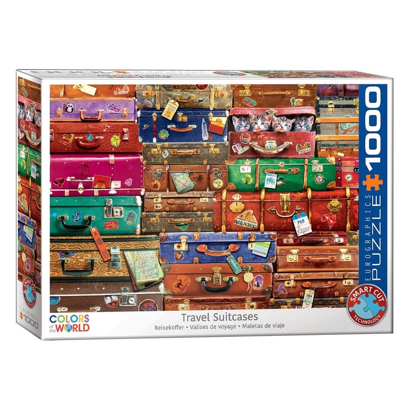 Jucarii, Copii si Bebe - Jucarii si jocuri - Jocuri si puzzle - Puzzle - Puzzle Eurographics - Travel Suitcases, 1000 piese - Infinity.ro