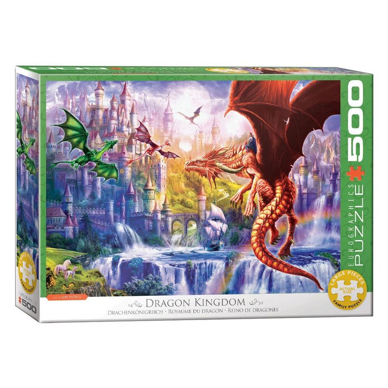 Jucarii, Copii si Bebe - Jucarii si jocuri - Jocuri si puzzle - Puzzle - Puzzle Eurographics - Dragon Kingdom, 500 piese XXL - Infinity.ro