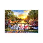 Jucarii, Copii si Bebe - Jucarii si jocuri - Jocuri si puzzle - Puzzle - Puzzle Castorland - Picturesque Amsterdam with Bicycles, 1000 piese - Infinity.ro