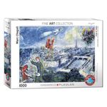 Jucarii, Copii si Bebe - Jucarii si jocuri - Jocuri si puzzle - Puzzle - Puzzle Eurographics - Marc Chagall: Le Bouquet de Paris, 1000 piese - Infinity.ro