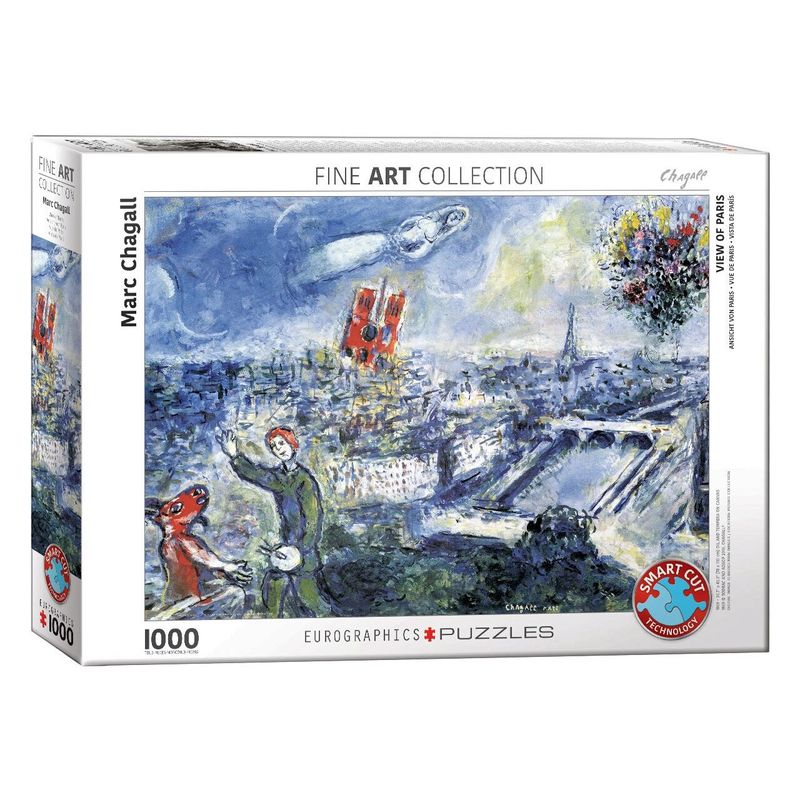 Jucarii, Copii si Bebe - Jucarii si jocuri - Jocuri si puzzle - Puzzle - Puzzle Eurographics - Marc Chagall: Le Bouquet de Paris, 1000 piese - Infinity.ro