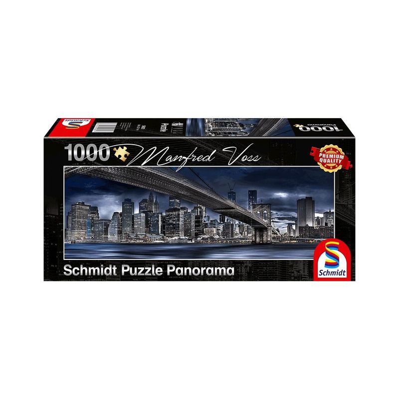 Jucarii, Copii si Bebe - Jucarii si jocuri - Jocuri si puzzle - Puzzle - Puzzle panoramic Schmidt - Manfred Voss: New York, Dark Night, 1000 piese - Infinity.ro