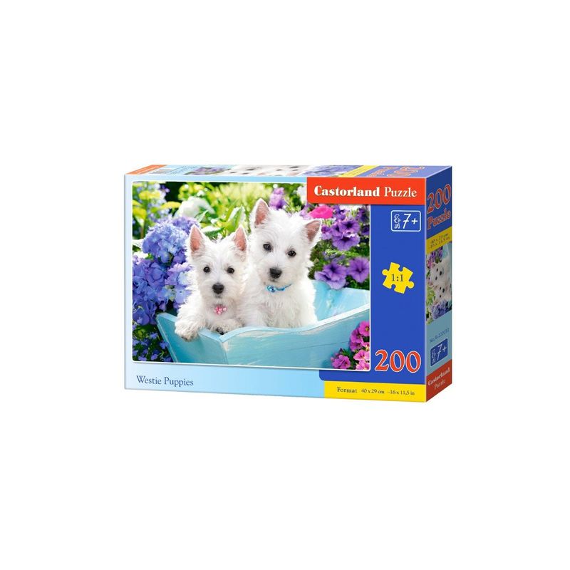 Jucarii, Copii si Bebe - Jucarii si jocuri - Jocuri si puzzle - Puzzle - Puzzle Castorland - Westie Puppies, 200 piese - Infinity.ro