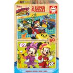 Jucarii, Copii si Bebe - Jucarii si jocuri - Jocuri si puzzle - Puzzle - Puzzle Educa - Mickey and the Roadster Racers, 2x50 piese - Infinity.ro