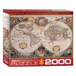 Jucarii, Copii si Bebe - Jucarii si jocuri - Jocuri si puzzle - Puzzle - Puzzle Eurographics - Antique World Map, 2000 piese - Infinity.ro