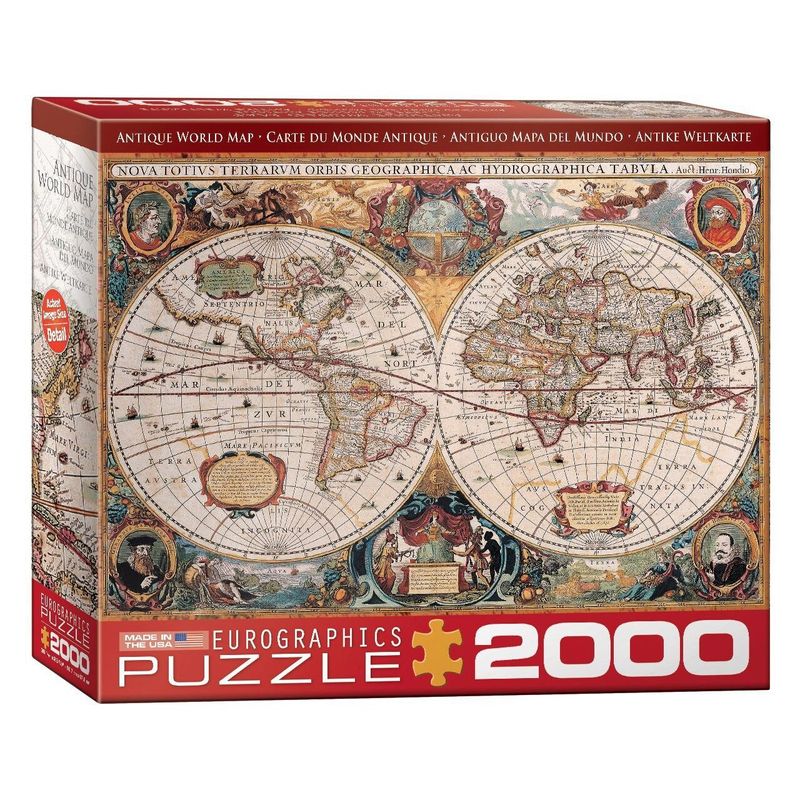 Jucarii, Copii si Bebe - Jucarii si jocuri - Jocuri si puzzle - Puzzle - Puzzle Eurographics - Antique World Map, 2000 piese - Infinity.ro