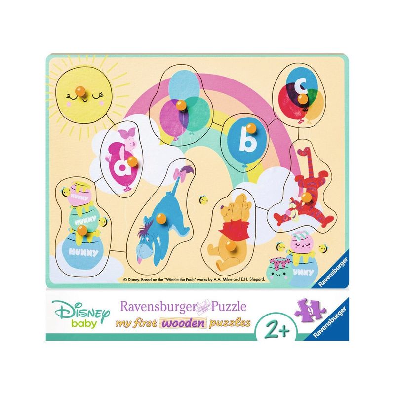 Jucarii, Copii si Bebe - Jucarii si jocuri - Jocuri si puzzle - Puzzle - Puzzle din lemn Ravensburger - Winnie, 9 piese - Infinity.ro