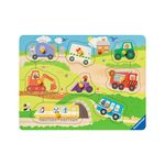 Jucarii, Copii si Bebe - Jucarii si jocuri - Jocuri si puzzle - Puzzle - Puzzle din lemn Ravensburger - Vehicule, 8 piese - Infinity.ro