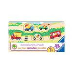 Jucarii, Copii si Bebe - Jucarii si jocuri - Jocuri si puzzle - Puzzle - Puzzle din lemn Ravensburger - Vehicule, 5 piese - Infinity.ro