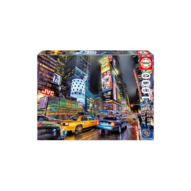 Jucarii, Copii si Bebe - Jucarii si jocuri - Jocuri si puzzle - Puzzle - Puzzle Educa - Times Square, New York, 1000 piese, include lipici puzzle - Infinity.ro