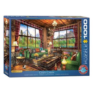 Puzzle Eurographics - Dominic Davison: Cozy Cabin, 1000 piese