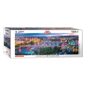 Puzzle panoramic Eurographics - Prague Czech Republic, 1000 piese