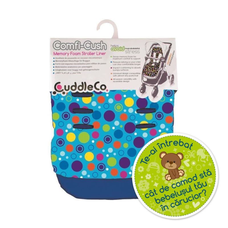 Jucarii, Copii si Bebe - Carucioare si articole de transport - Accesorii transport copii - Saltea carucior Comfi-Cush Spot the Dot, 841127 - Infinity.ro